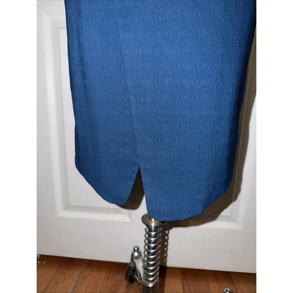 ZAC‎ Zac Posen Women's Blue Asemetrical Pencil Skirt Size 4 USA Midi 27in